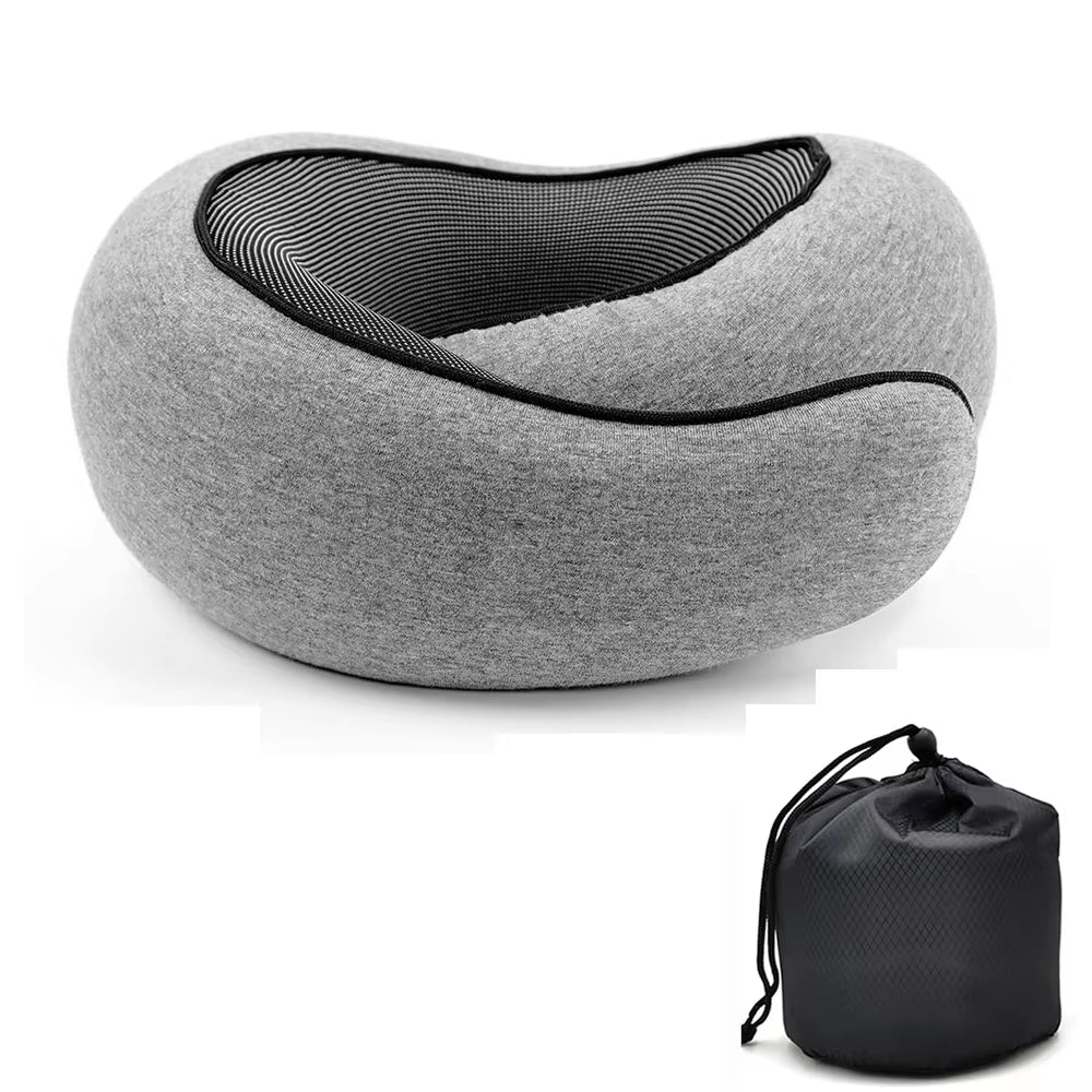 Travel Car Neck Memory Foam Pillow Airplane Pillow Neck Cushion U Shaped Travel Healthcare Memory Foam for Family and Travel