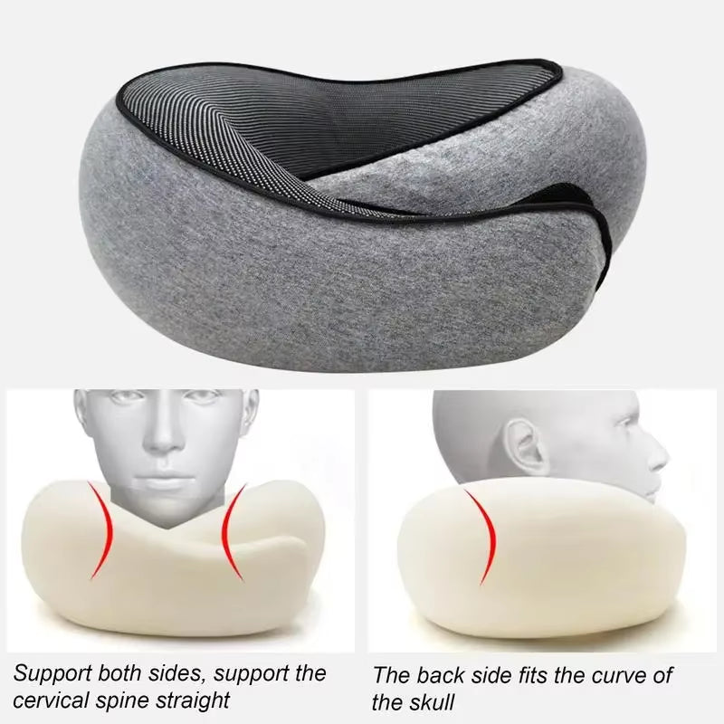 Travel Car Neck Memory Foam Pillow Airplane Pillow Neck Cushion U Shaped Travel Healthcare Memory Foam for Family and Travel