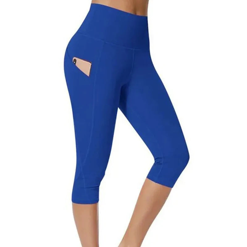 Womens Yoga Pocket Leggings - Fitness Running Tights