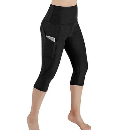 Womens Yoga Pocket Leggings - Fitness Running Tights