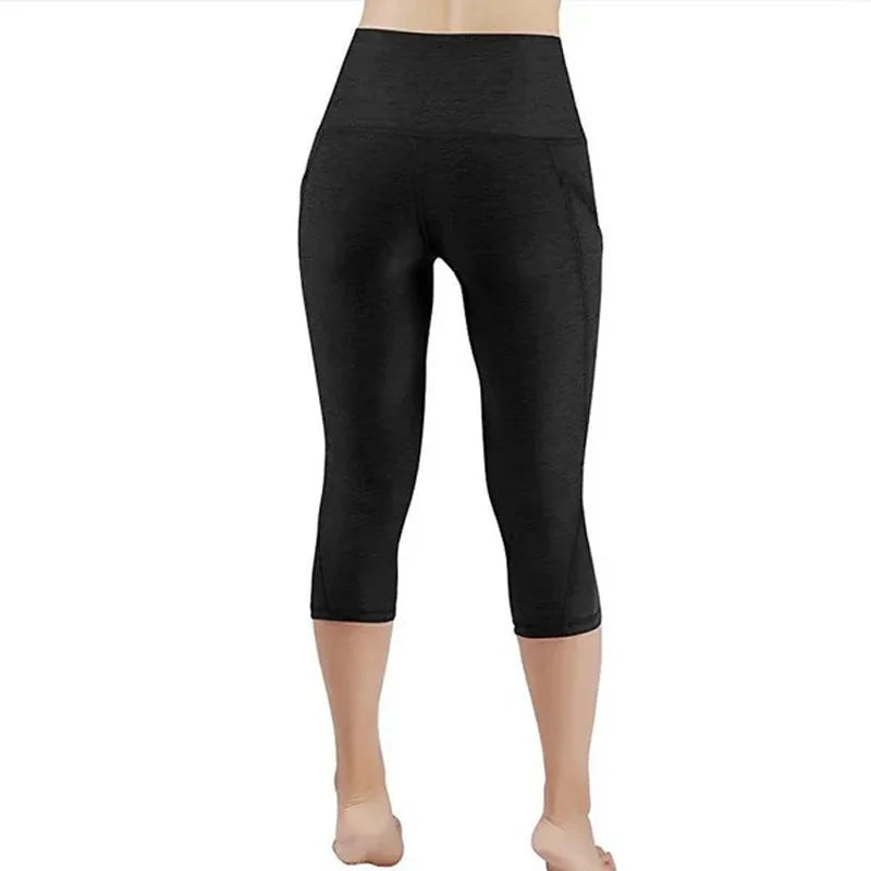 Womens Yoga Pocket Leggings - Fitness Running Tights