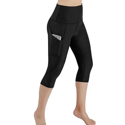 Womens Yoga Pocket Leggings - Fitness Running Tights