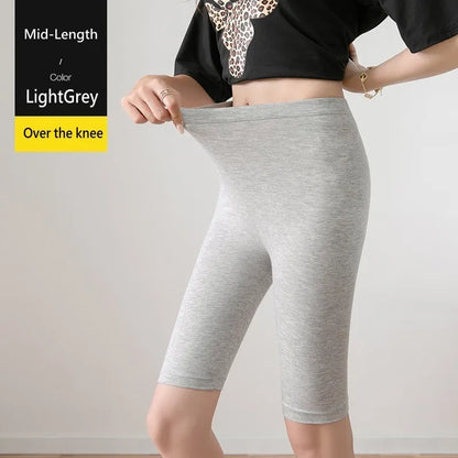 Womens Plus Size High Stretch Modal Capri Leggings