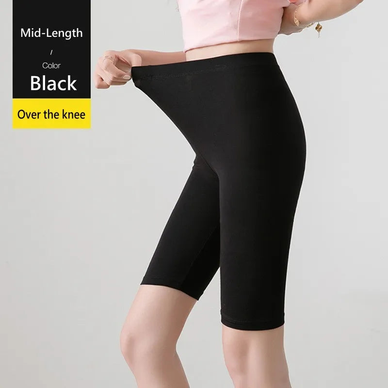 Womens Plus Size High Stretch Modal Capri Leggings