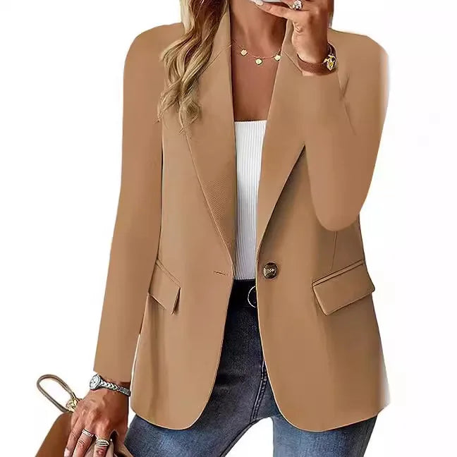 Elegant Womens Long Sleeve Blazer Suit Jacket