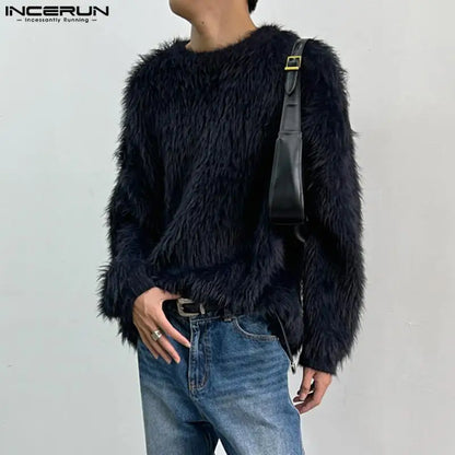 Men Clothing Streetwear Autumn Sweater