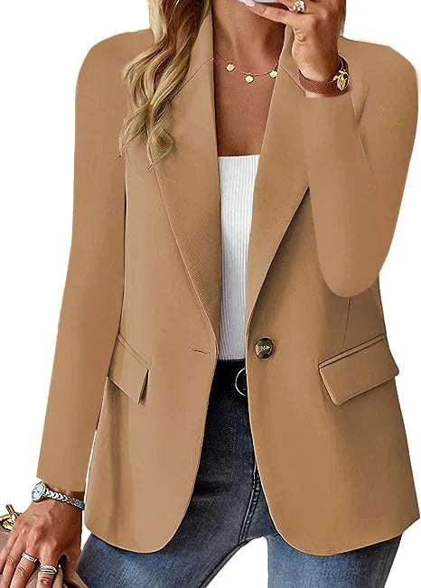 Elegant Womens Long Sleeve Blazer Suit Jacket