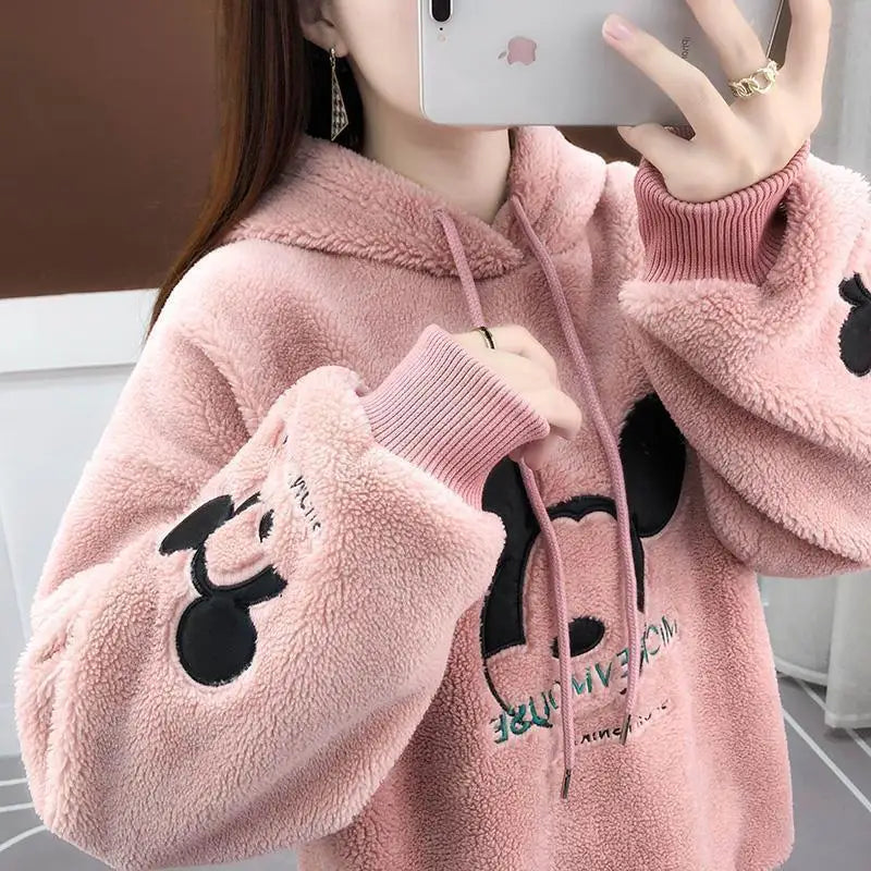 Kawaii Oversized Hoodie - Korean Cartoon Plush Sweatshirt