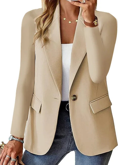 Elegant Womens Long Sleeve Blazer Suit Jacket