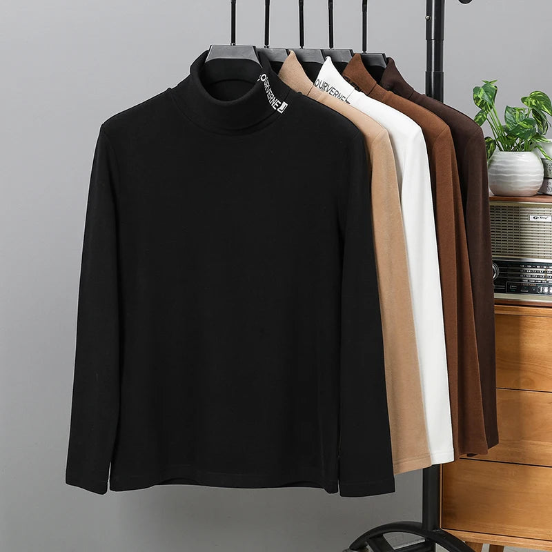 Mens Velvet Long Sleeve Pullover Sweater