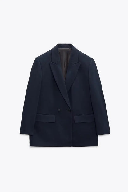 Loose Leisure Blazer - Double Breasted Commuting Suit Summer Fashion