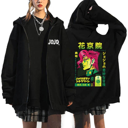 JoJos Bizarre Adventure Oversized Hoodie - Unisex Pullover Jacket for Fans