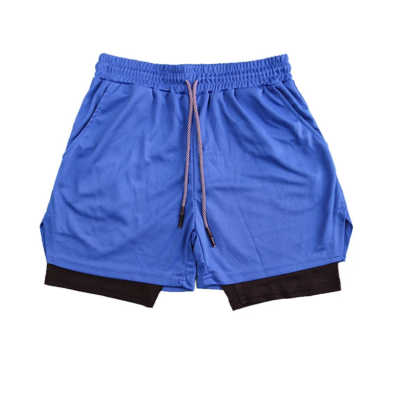 Mens 2-in-1 Running Shorts