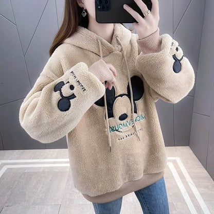 Kawaii Oversized Hoodie - Korean Cartoon Plush Sweatshirt