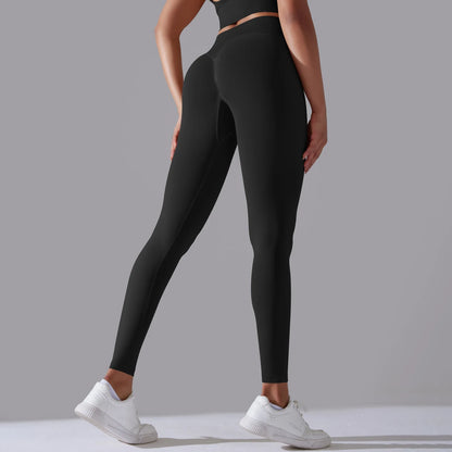 High Waist Booty Lifting Leggings - Womens Seamless Yoga Pants for Fitness