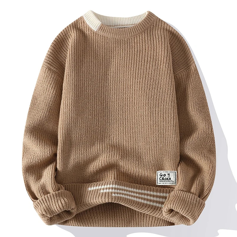 Mens Vintage Knitted Pullover Sweater