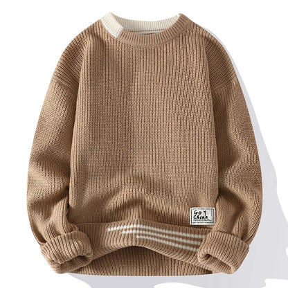 Mens Vintage Knitted Pullover Sweater