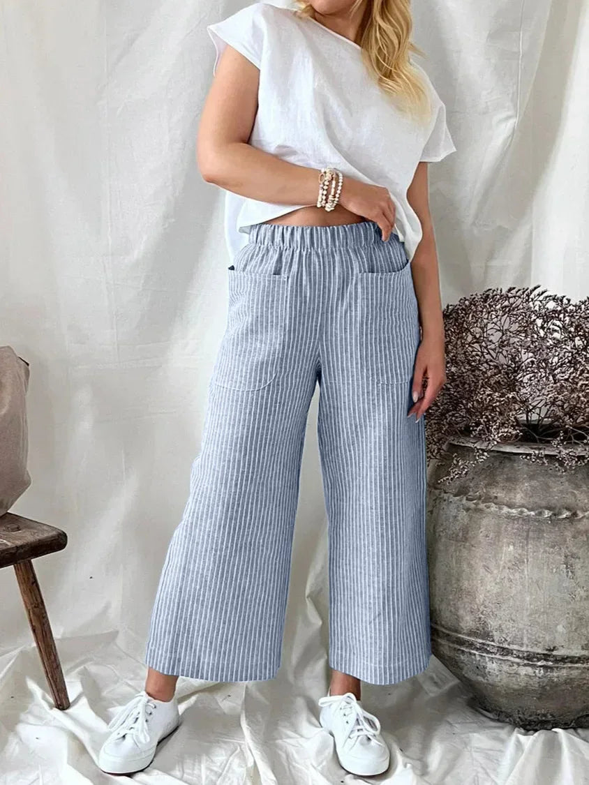 Cotton Linen Long Pants for Women