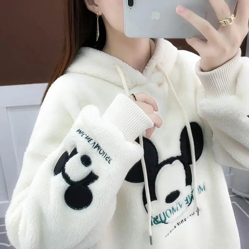 Kawaii Oversized Hoodie - Korean Cartoon Plush Sweatshirt