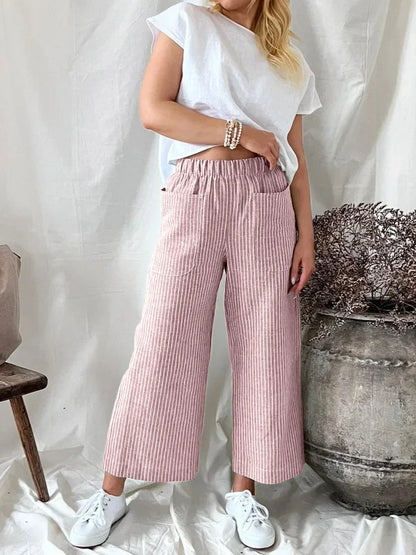 Cotton Linen Long Pants for Women