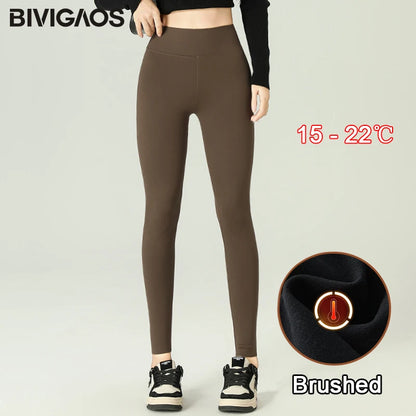 High Waist Velvet Sharkskin Leggings for Women