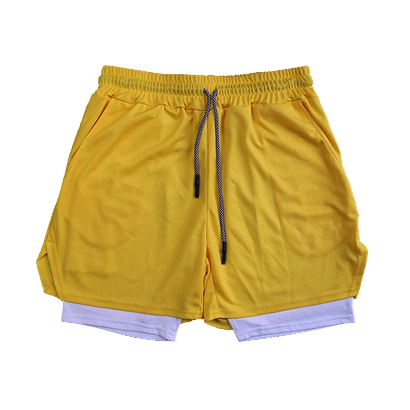 Mens 2-in-1 Running Shorts