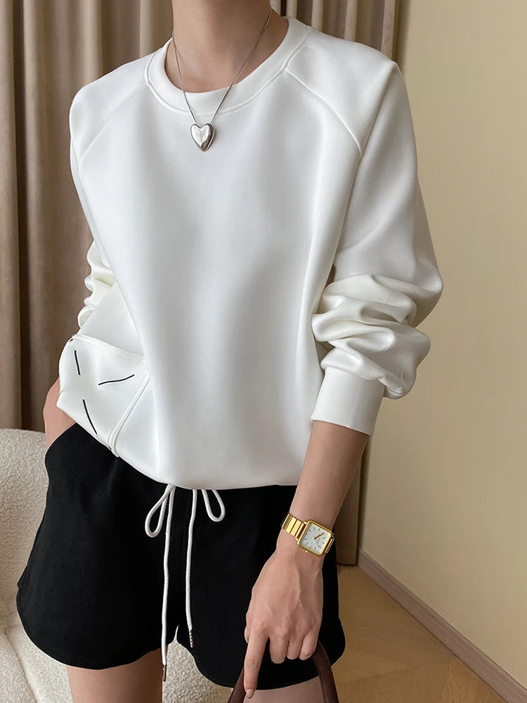 Embroidered Pullover Sweatshirt for Women