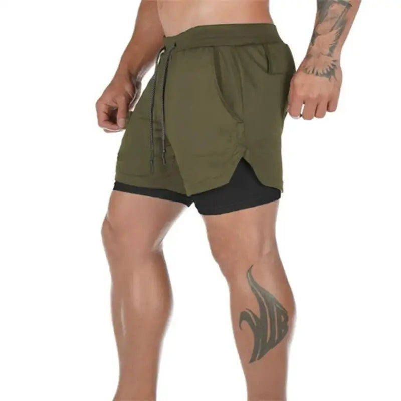 Mens 2-in-1 Running Shorts