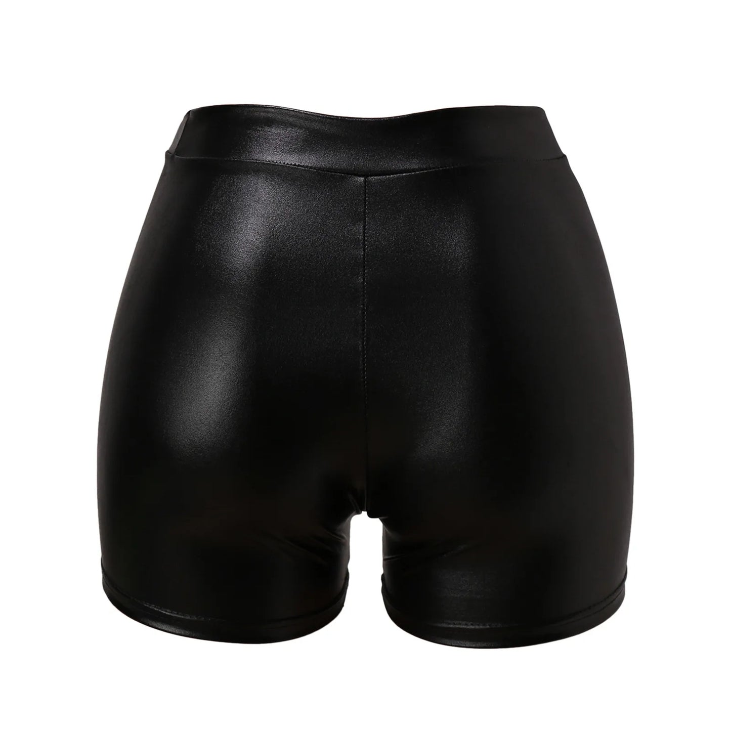 High Waist Shiny Elastic Shorts - Stylish Comfortable Activewear