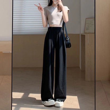 High Waist Wide Leg Pants - Y2K Summer Casual Loose Trousers