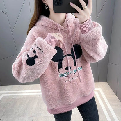 Kawaii Oversized Hoodie - Korean Cartoon Plush Sweatshirt