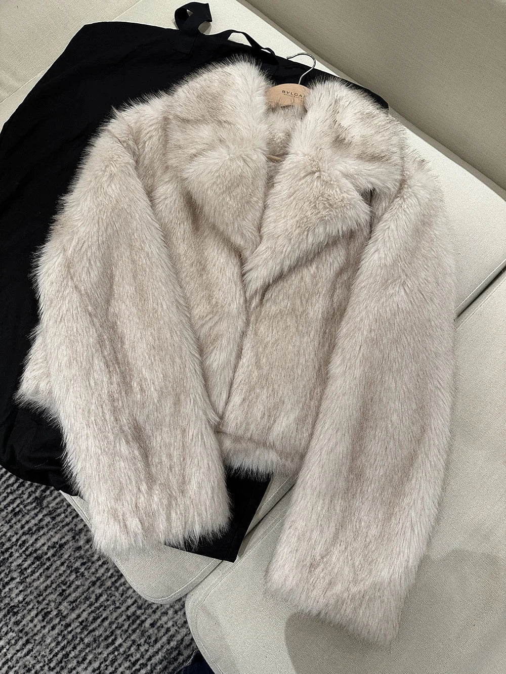 Eco-Friendly Womens Fox Fur Coat  Stylish  Sustainable Outerwear