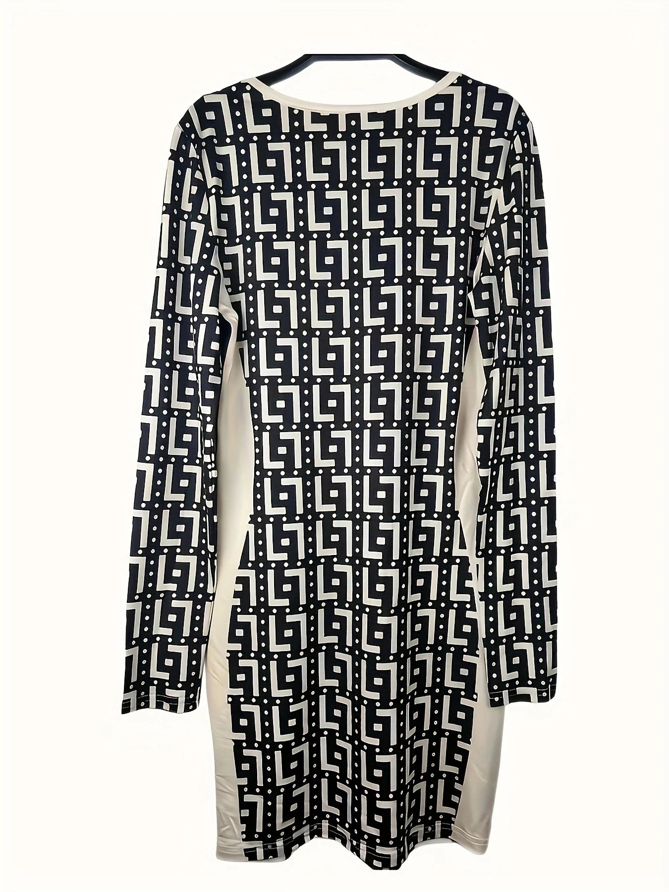 Womens Geometry Print Wrap Dress - Trendy SpringSummer Fashion