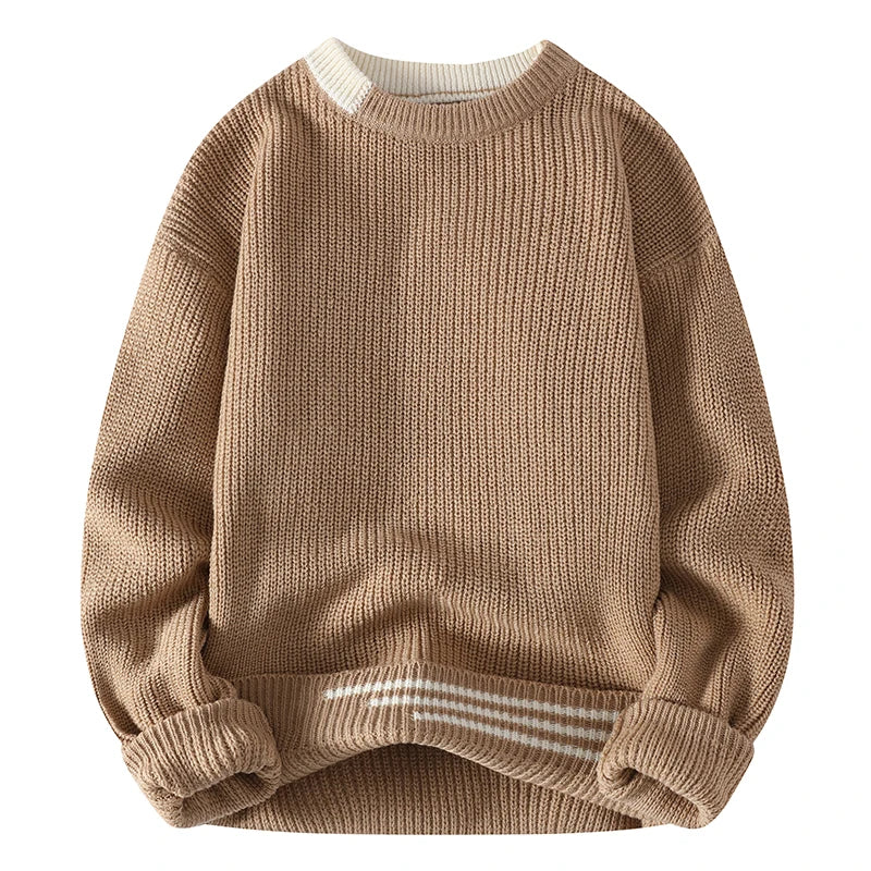 Mens Vintage Knitted Pullover Sweater