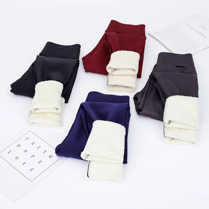 Warm Fleece-Lined Winter Leggings for Women