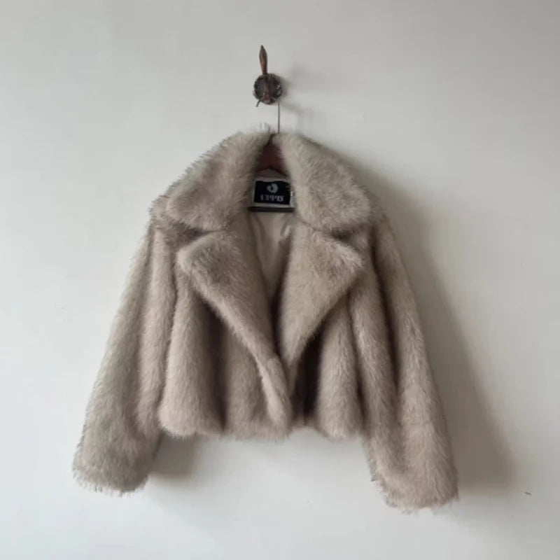 Eco-Friendly Womens Fox Fur Coat  Stylish  Sustainable Outerwear