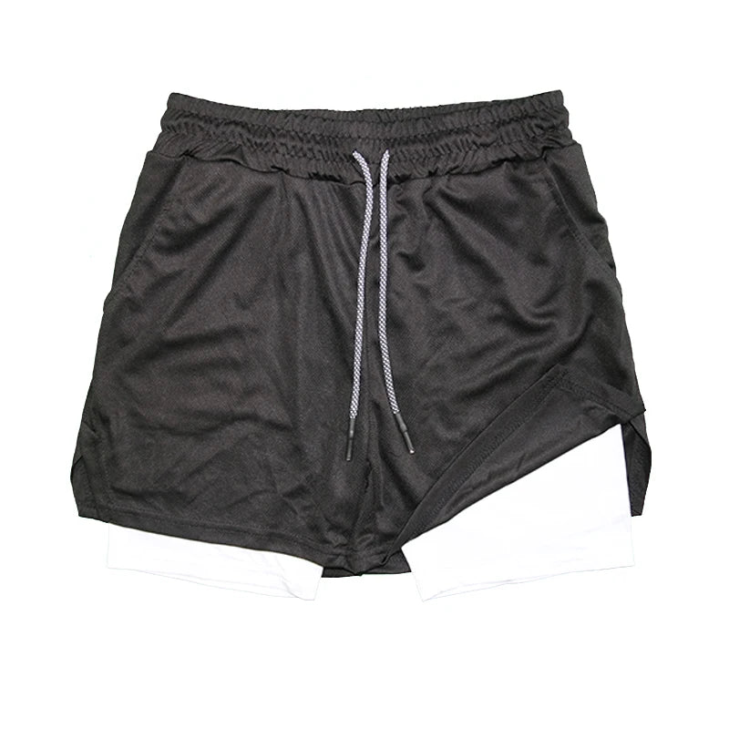 Mens 2-in-1 Running Shorts