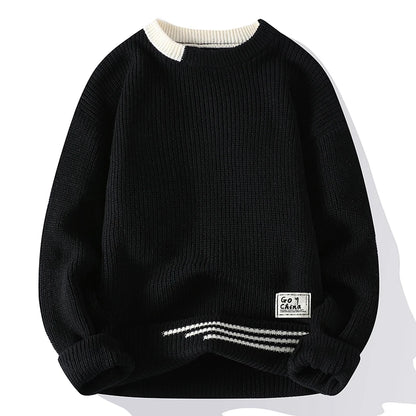 Mens Vintage Knitted Pullover Sweater