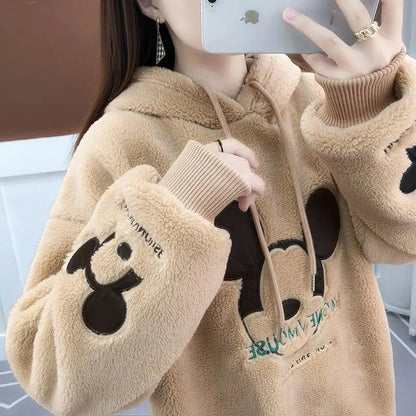 Kawaii Oversized Hoodie - Korean Cartoon Plush Sweatshirt