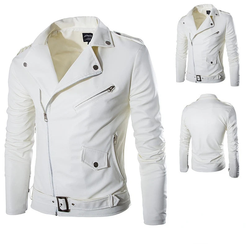 Mens Slimming Motorcycle Coat