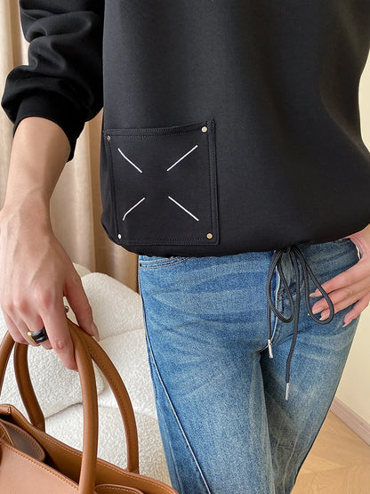 Embroidered Pullover Sweatshirt for Women