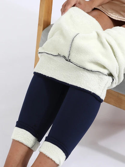 Warm Fleece-Lined Winter Leggings for Women