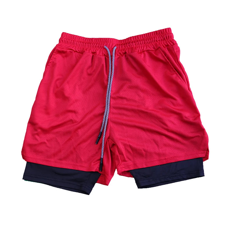 Mens 2-in-1 Running Shorts