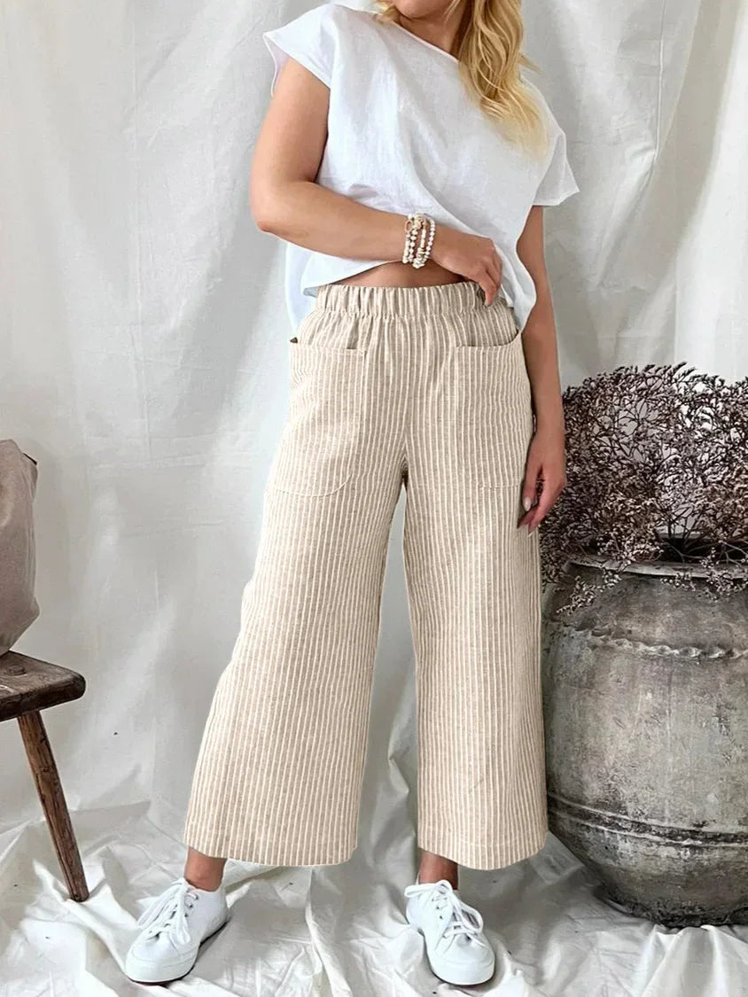 Cotton Linen Long Pants for Women