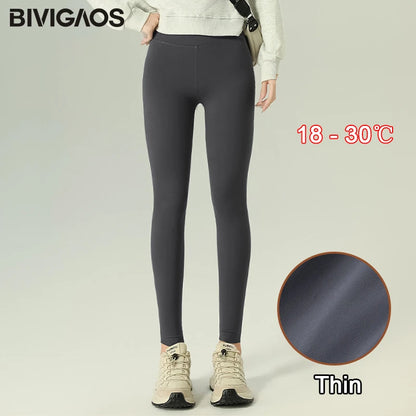 High Waist Velvet Sharkskin Leggings for Women