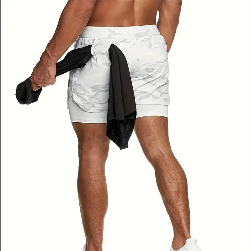 Mens 2-in-1 Running Shorts