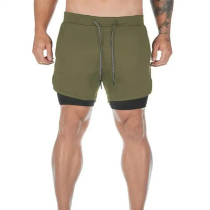 Mens 2-in-1 Running Shorts