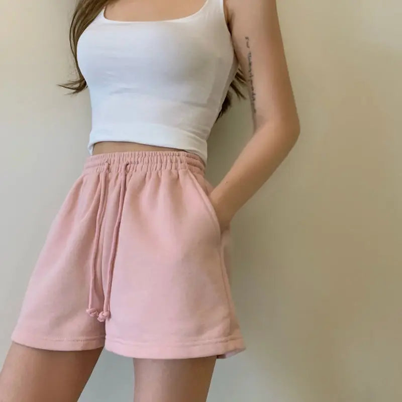 Casual Womens Wide Leg Shorts - Breathable Summer Hipsters for Teens