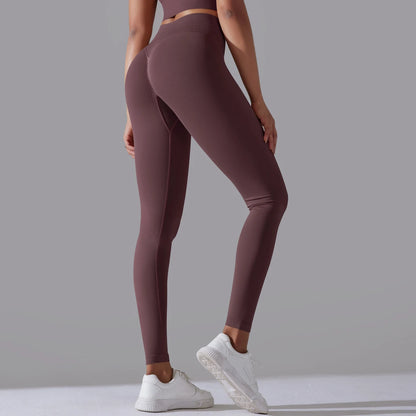 High Waist Booty Lifting Leggings - Womens Seamless Yoga Pants for Fitness