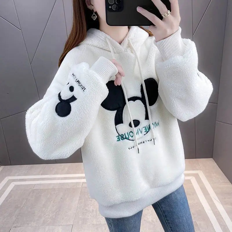 Kawaii Oversized Hoodie - Korean Cartoon Plush Sweatshirt